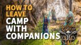 How to leave camp with companions Baldur's Gate 3