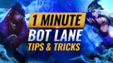 3 USEFUL TIPS & TRICKS For Bot Lane in 1 Minute – League of Legends #Shorts