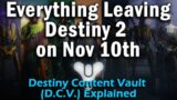 Destiny Content Vault – What is Leaving Destiny 2 when Beyond Light Launches on Nov 10th