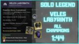 Veles Labyrinth (Solo, Legend, Platinum – 1:44) | Destiny 2: Beyond Light