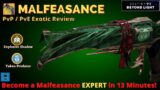 MALFEASANCE [Destiny 2 Beyond Light] Full PvP/PvE Exotic Review