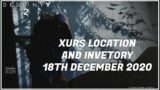 XURS LOCATION AND INVENTORY – 18th December 2020 – Destiny 2: Beyond Light