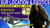 XUR Location And Exotics For January 15th, 2021- Beyond Light (Destiny 2)