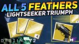 All 5 Feathers in Harbinger (Week 3) Hawkmoon Mission | LightSeeker Triumph | Destiny 2 Beyond Light