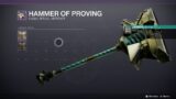 Destiny 2 Beyond Light Season of Chosen Socket Hammer of Proving with Cabal Gold Challenge Medallion