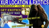 XUR Location And Exotics For February 19th, 2021- (Destiny 2 Beyond Light ). Selling One Of The Best