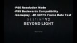 Destiny 2: Beyond Light – PS5 Backwards Compatibility Gameplay 4K 60FPS –  PS5 Resolution Mode