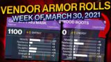Destiny 2: HIGH STAT VENDOR ARMOR This Week! | Vendor Armor Reset [Mar. 30th] (Season of the Chosen)