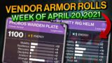 Destiny 2: HIGH STAT VENDOR ARMOR! | This Week's Vendor Armor Reset [Apr. 20th] (Chosen)