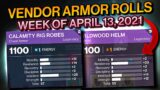 Destiny 2: Weekly HIGH STAT VENDOR ARMOR! | Vendor Armor Reset [Apr. 13th] (Season of the Chosen)