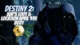 Xur Location & Loot April 9th 2021 | Destiny 2 Beyond Light Season Of The Chosen | #Shorts