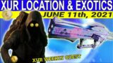 XUR Location And Exotics For June 11th, 2021- Beyond Light (Destiny 2)