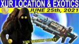 XUR Location And Exotics For June 25th, 2021- Beyond Light (Destiny 2)
