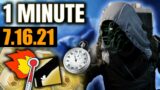HOT Weapon Today! hahah Get it? Guys?  Xur in 1 MINUTE!  [7.16.21]  Destiny 2 Beyond Light