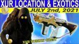 XUR Location And Exotics For July 2nd, 2021- Beyond Light (Season 14 Destiny 2)