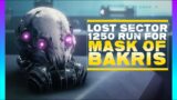 Destiny 2 BEYOND LIGHT | I got the MASK OF BAKRIS STASIS EXOTIC!!! SOLO 1250 LOST SECTOR Guide