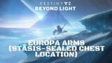 Destiny 2 Beyond Light Europa Arms (Bray Exoscience, Eternity Stasis-sealed Chest Location)