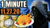 Xur in 1 MINUTE – (11.27.20) Warlocks GIVE THANKS! [Destiny 2 Beyond Light]