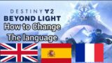How to change language Destiny 2 Beyond Light on PS4 and PS5
