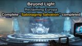 Destiny 2: Beyond Light Recaiming Europa Full Quest